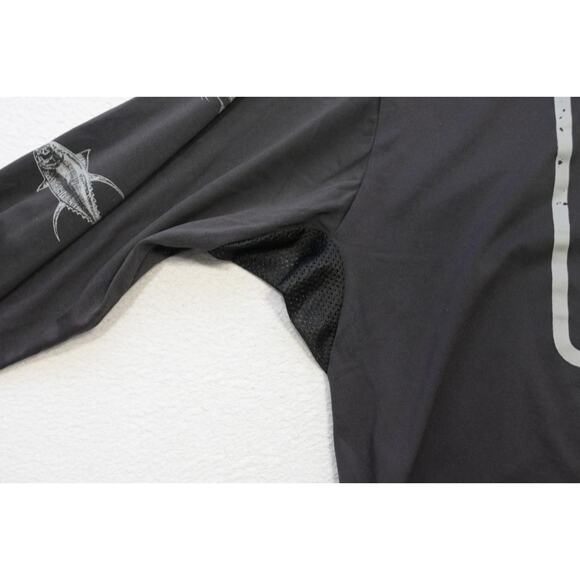 Pelagic Waterman Tee UVA Shirt Fishing Black 100% Nylon Graphic Mens Size Large - Picture 11 of 12